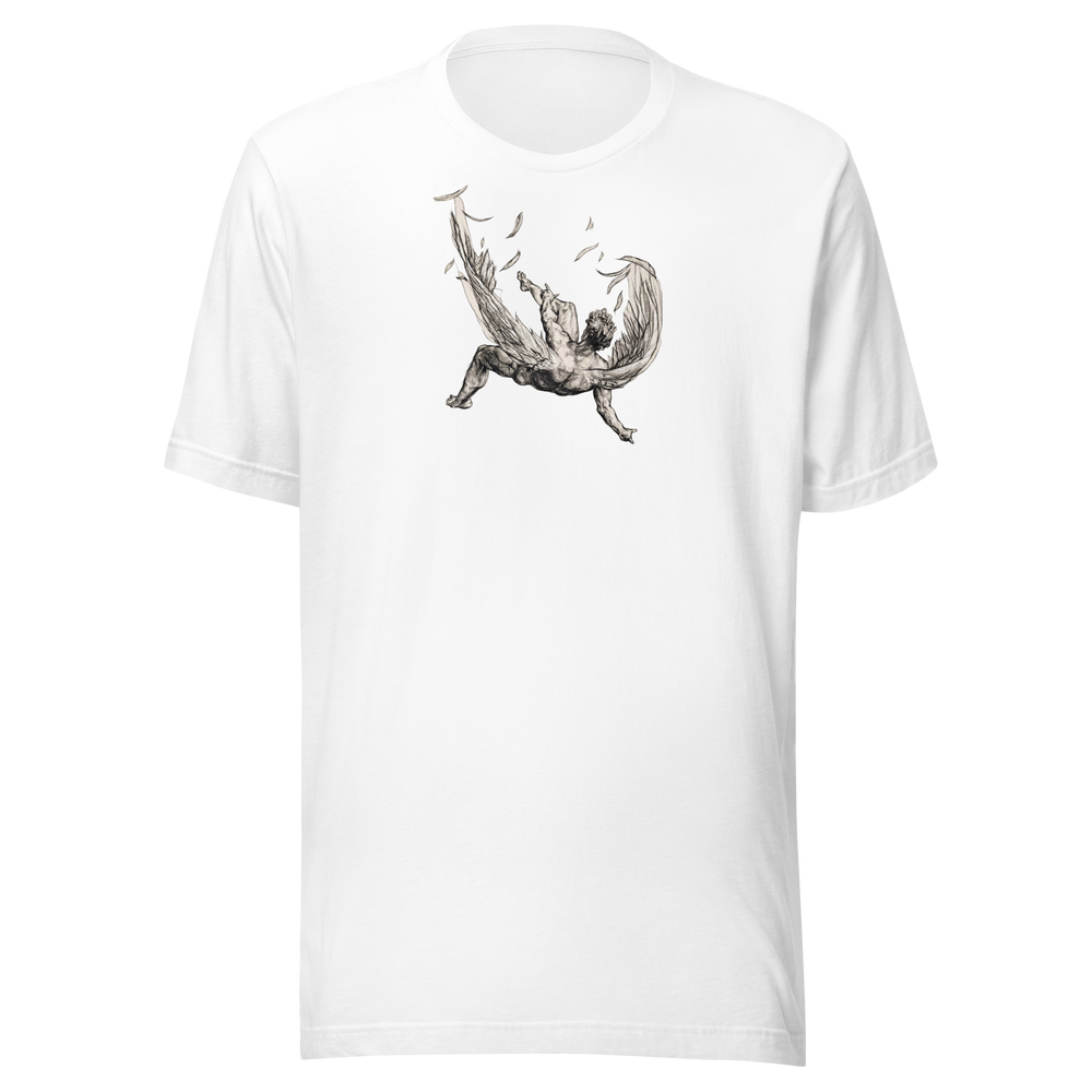 Icaro tra le piume · Maglietta unisex — White — stampa frontale