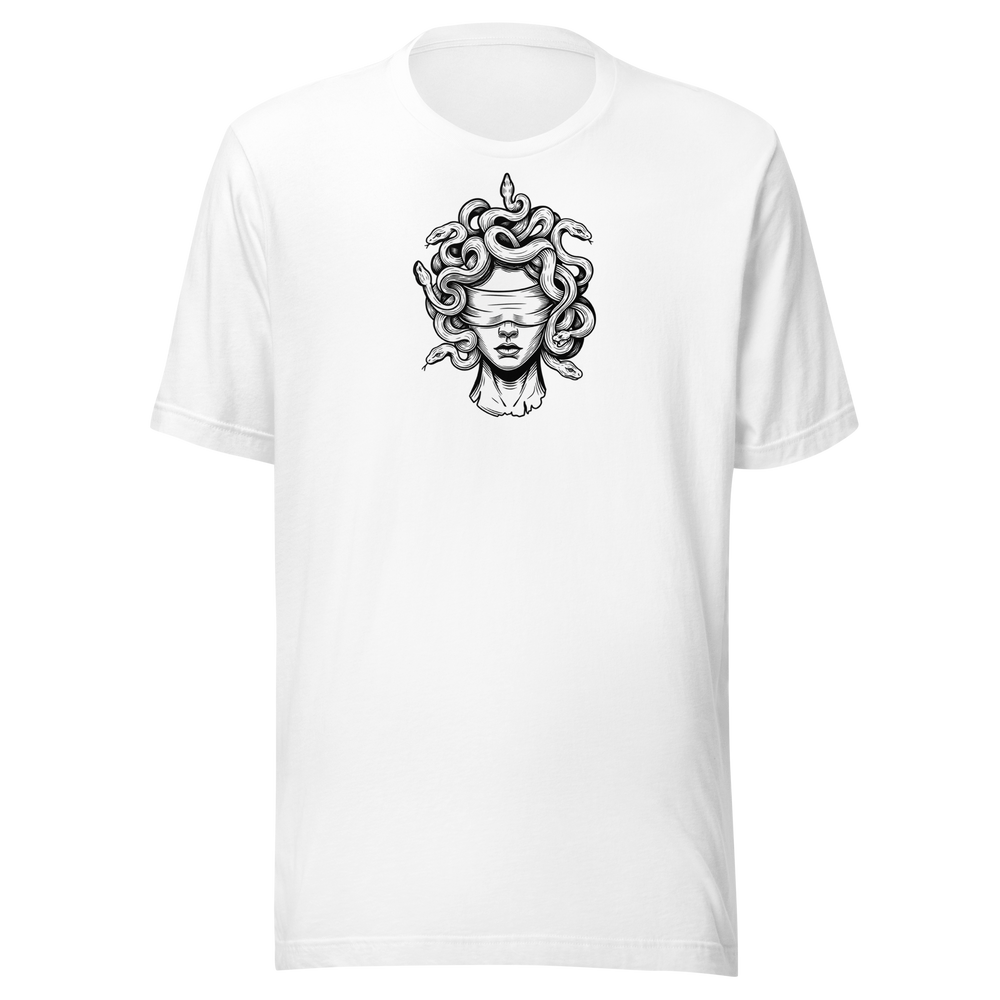 Medusa bendata · Maglietta unisex — White — stampa frontale