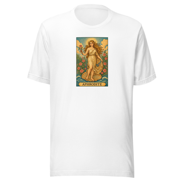 afrodite-nel-giardino-di-rose-italia-027-maglietta-unisex | White | mockup nativo trasparente frontale