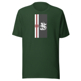 Maglietta Forest, cinque-croci-cavaliere-e-drago-asia-090-maglietta-unisex. Mockup nativo trasparente.