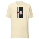 Maglietta Natural, cinque-croci-cavaliere-e-drago-asia-090-maglietta-unisex. Mockup nativo trasparente.