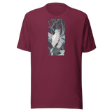 Felino nella foresta blu · Maglietta unisex — Maroon — stampa frontale