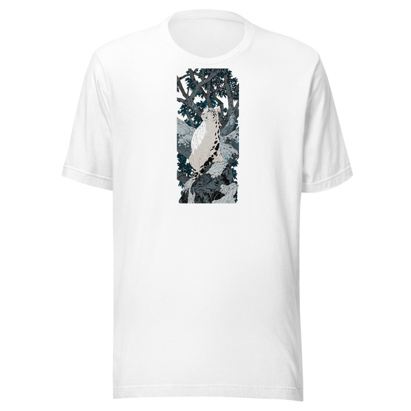 Felino nella foresta blu · Maglietta unisex — White — stampa frontale