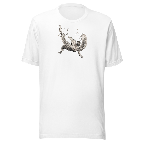 Icaro tra le piume · Maglietta unisex — White — stampa frontale