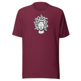 Medusa bendata · Maglietta unisex — Maroon — stampa frontale