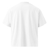 T-shirt oversize organica bianca vista da dietro, senza stampa